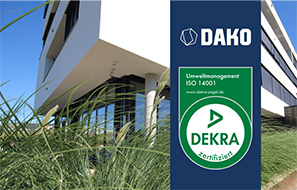 Sustainably aware: DAKO environmental management certified